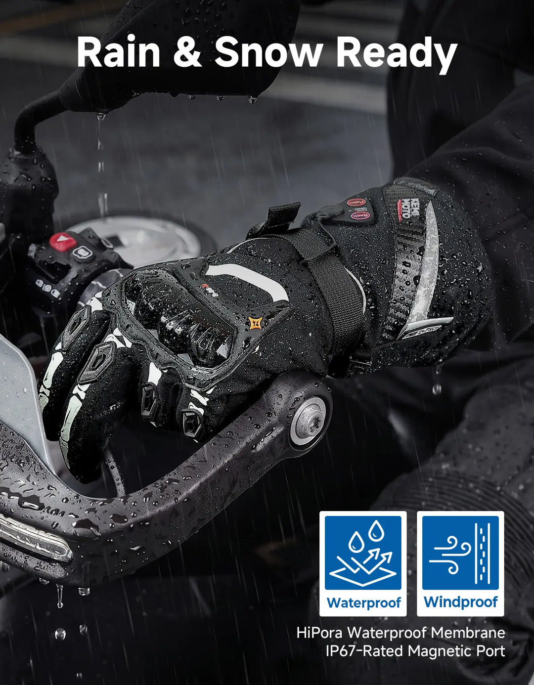 Heated Motorcycle Riding Gloves