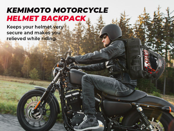 20L Motorcycle Helmet Bag with Hidden Helmet Net – CA Kemimoto