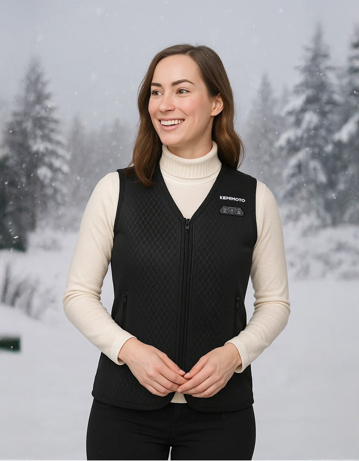 Women’s Heated Vest with V-Neck Design (No Battery)