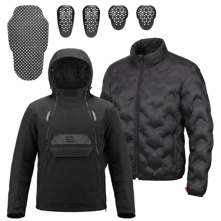 3-in-1 Detachable Liner CE Armor Motorcycle Jacket