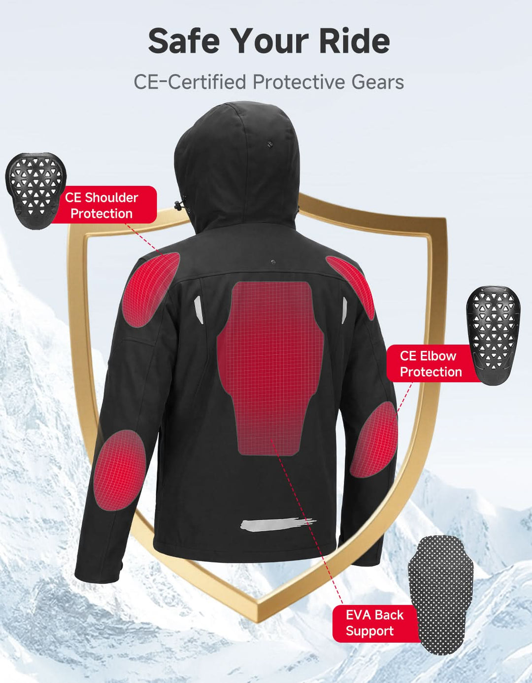3-in-1 Detachable Liner CE Armor Motorcycle Jacket
