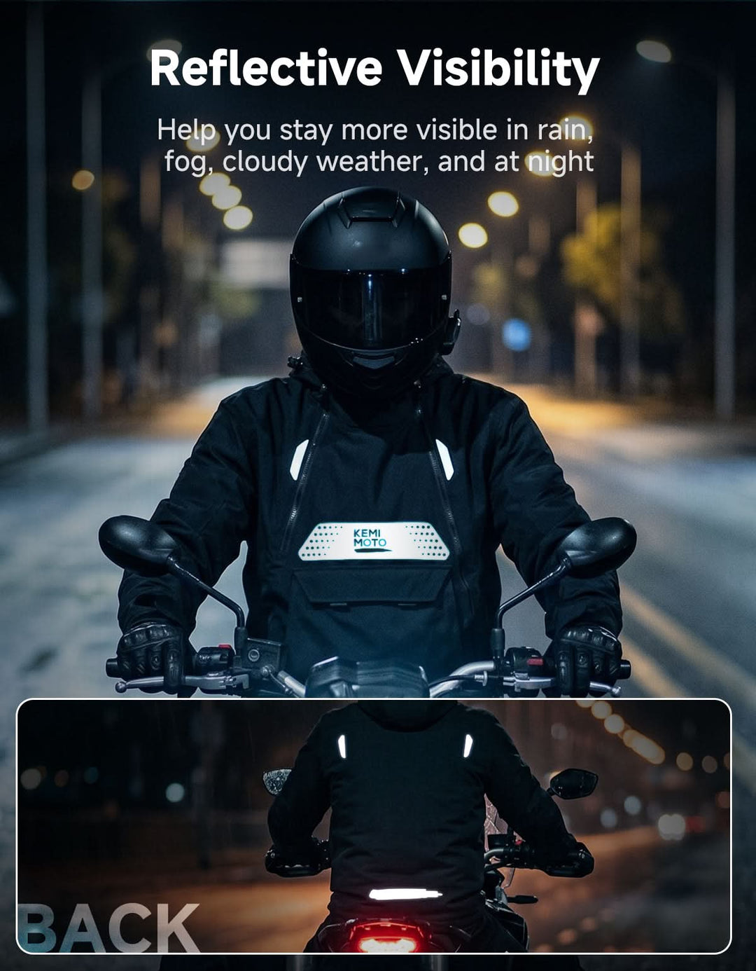 3-in-1 Detachable Liner CE Armor Motorcycle Jacket