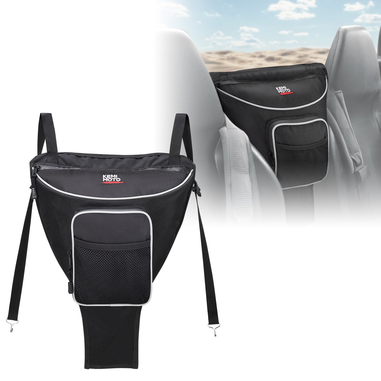 1680D High Density Cab Pack Center Seat Bag for Polaris RZR