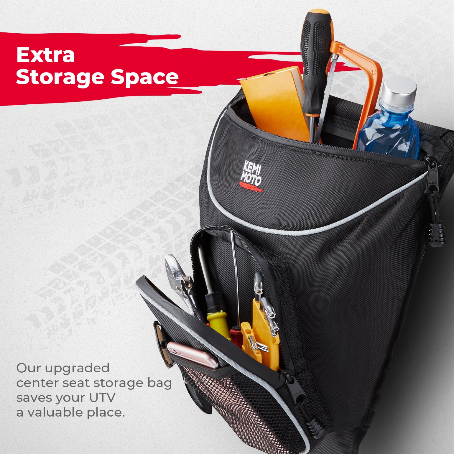 1680D High Density Cab Pack Center Seat Bag for Polaris RZR