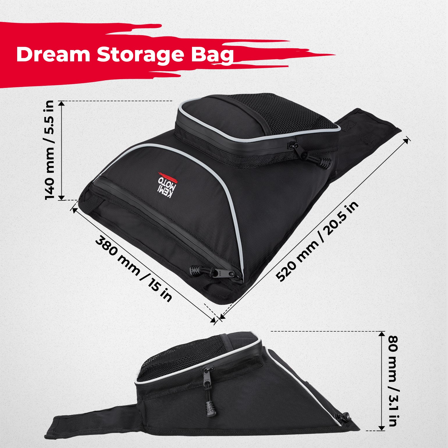 1680D High Density Cab Pack Center Seat Bag for Polaris RZR