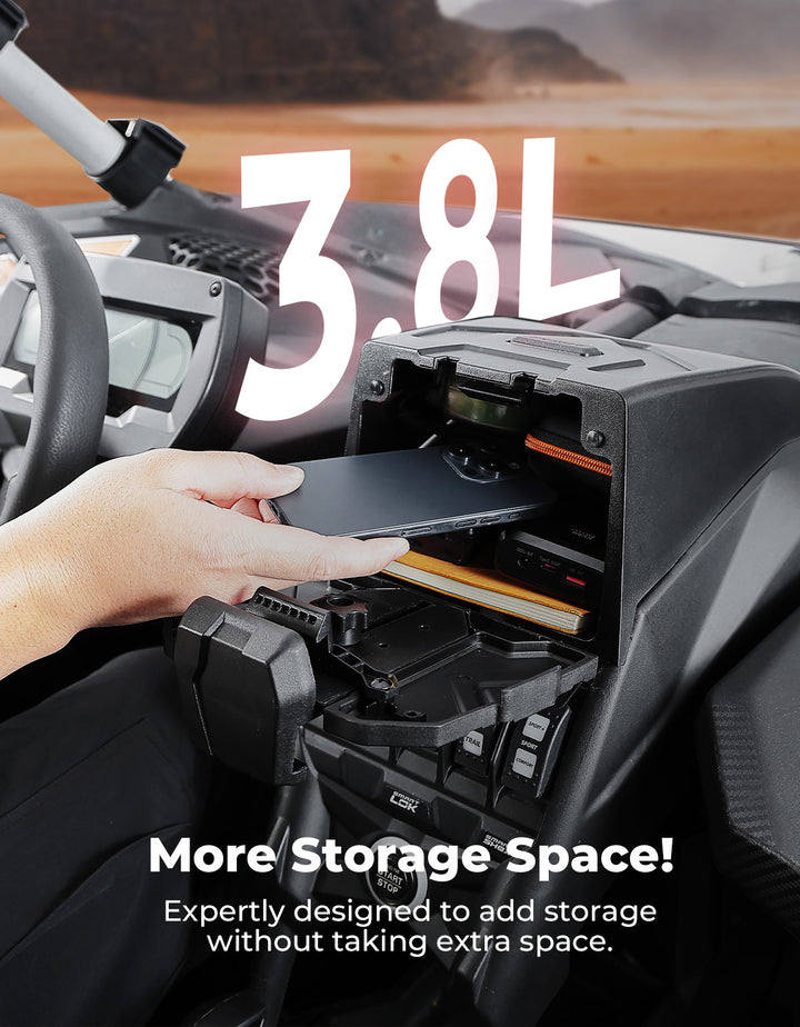 Tablet Holder With Storage Box for Can Am Maverick X3/Max