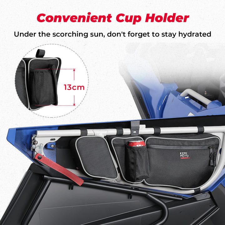 Door Storage Bags with Removable Knee Pad for Can Am Maverick X3