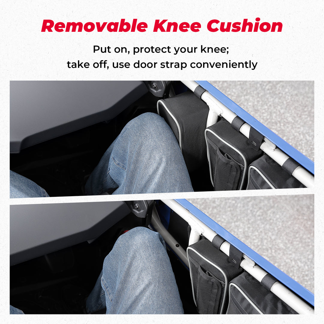 Door Storage Bags with Removable Knee Pad for Can Am Maverick X3