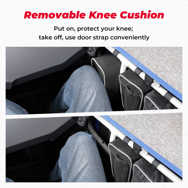 Door Storage Bags with Removable Knee Pad for Can Am Maverick X3
