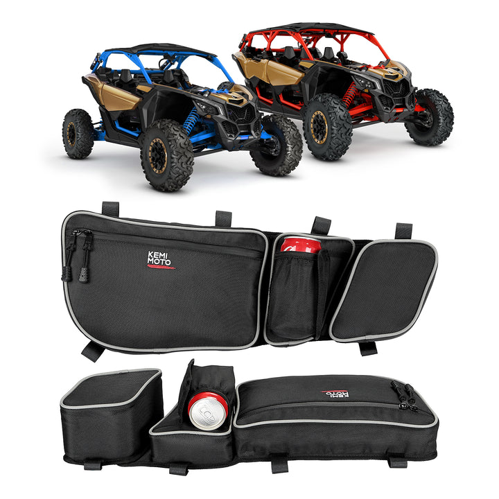 Door Storage Bags with Removable Knee Pad for Can Am Maverick X3