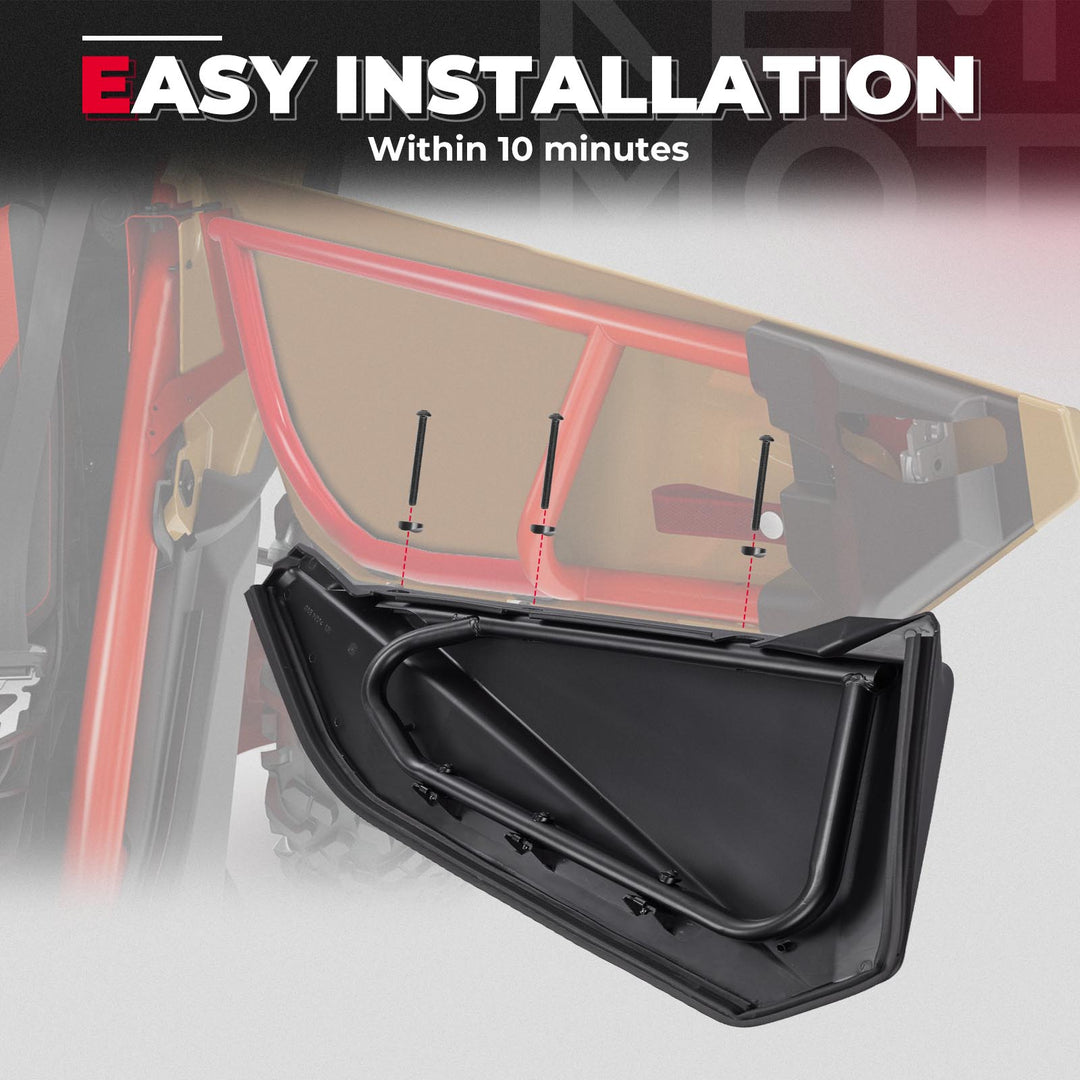 Front Lower Doors with Metal Frame for Can-Am Maverick X3