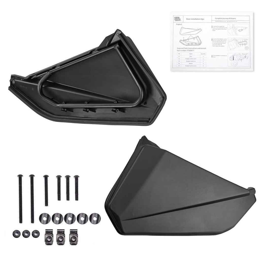 Front Lower Doors with Metal Frame for Can-Am Maverick X3