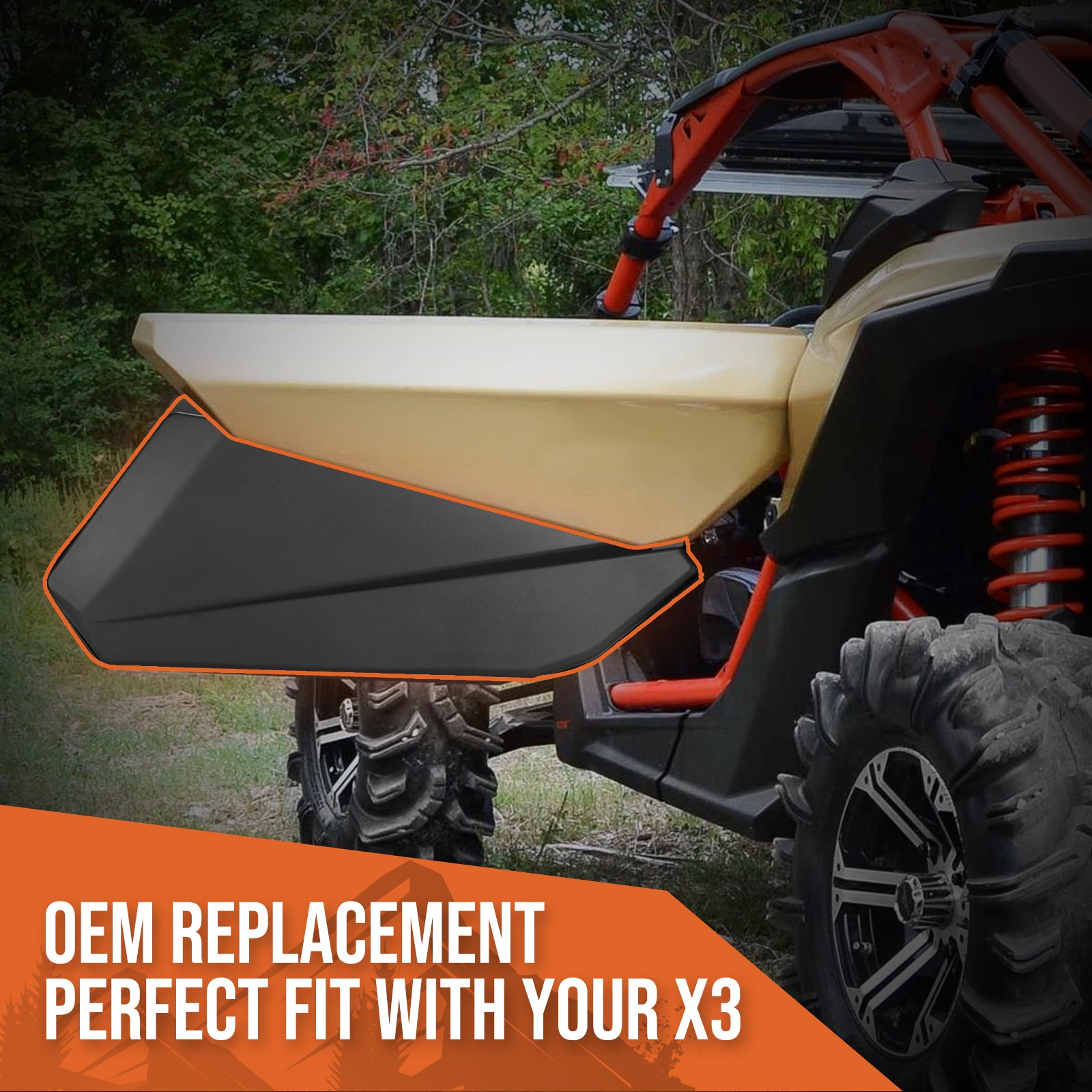 Front Lower Doors with Metal Frame for Can-Am Maverick X3