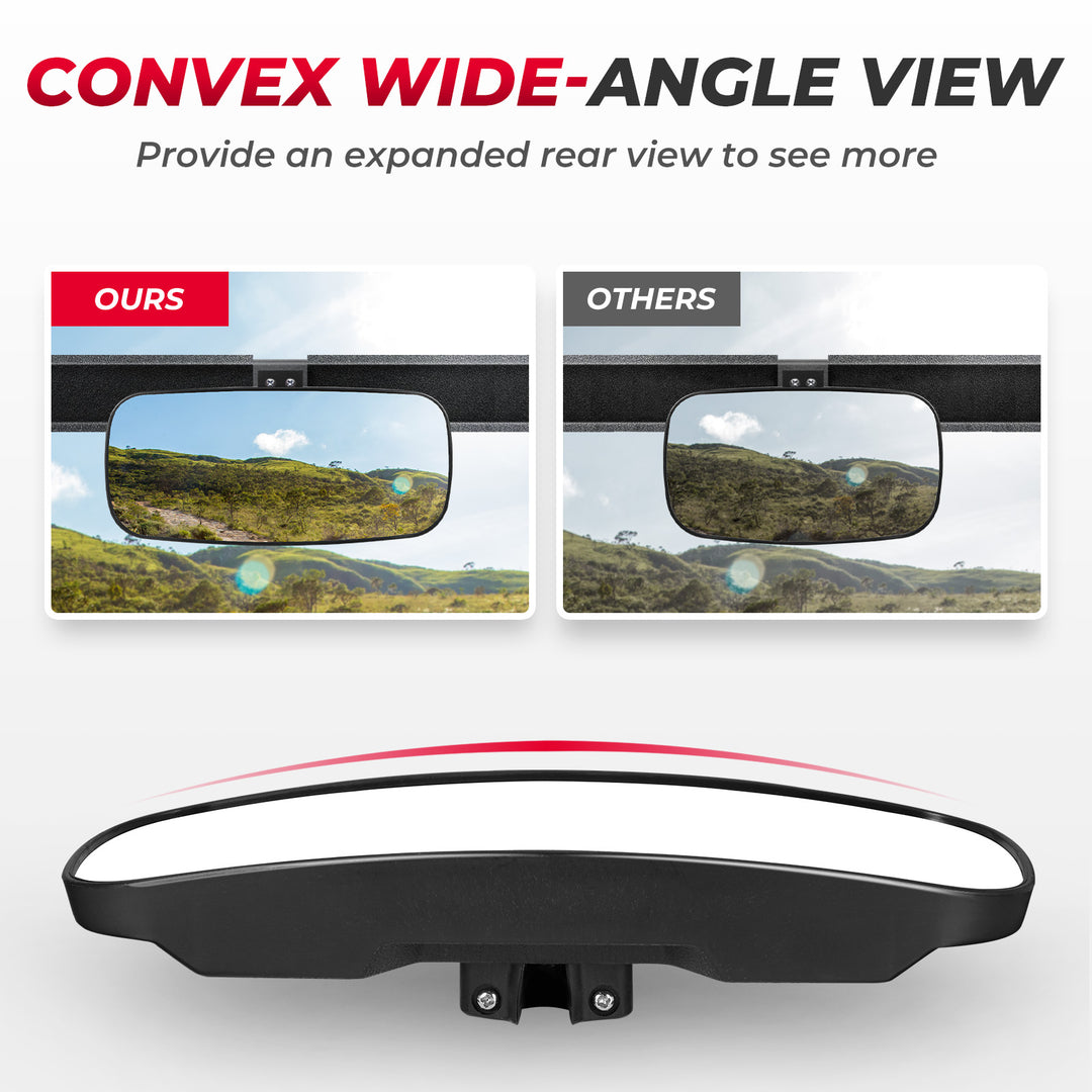 Large & Wide Rear Center View Mirror for Polaris Ranger 2015-2022