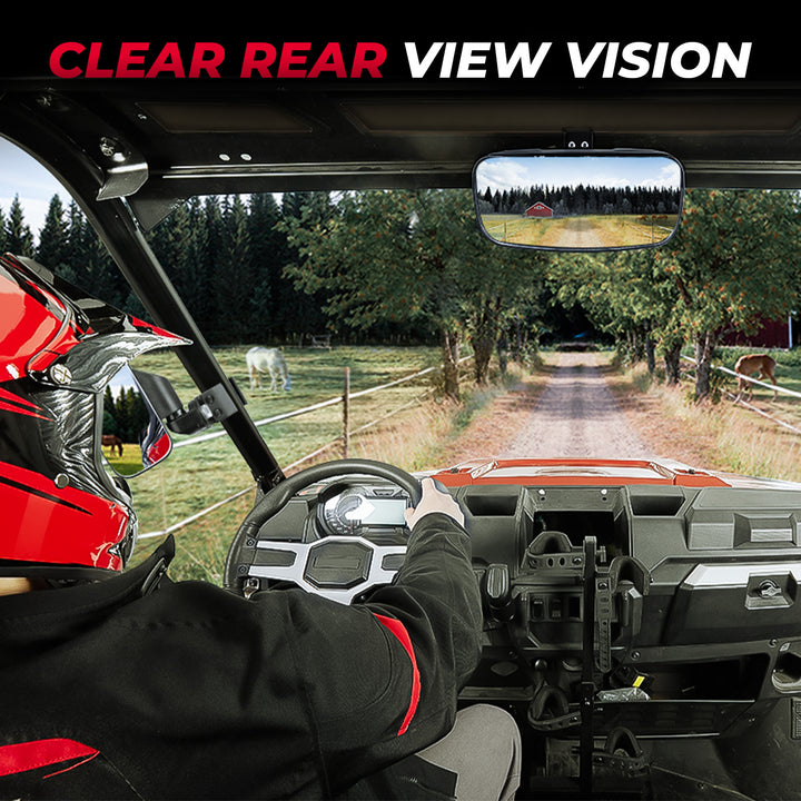 Large & Wide Rear Center View Mirror for Polaris Ranger 2015-2022