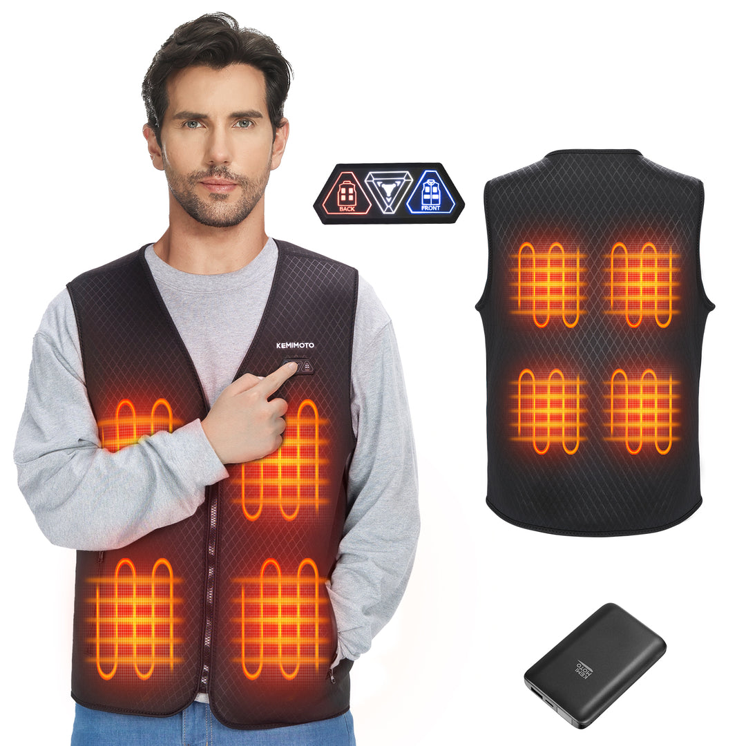 Lightweight Heated Vest for Men with Battery Pack Included