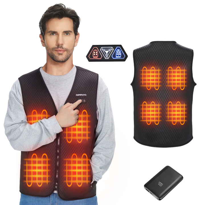 Lightweight Heated Vest for Men with Battery Pack Included