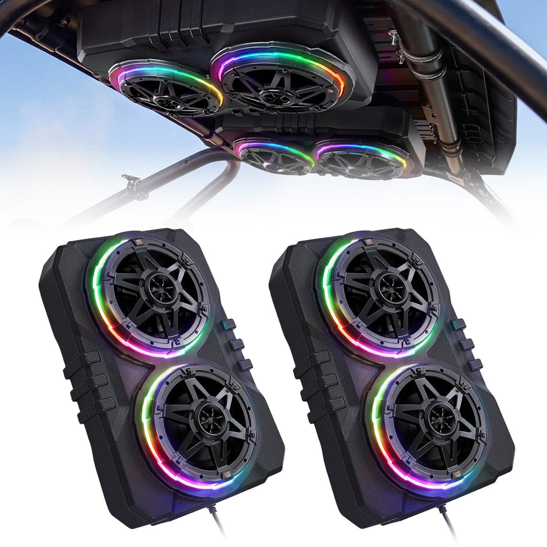 KEMIMOTO Roof Audio 6.5 Inch UTV Roof Sound System Fits Can-Am X3 & Max RZR