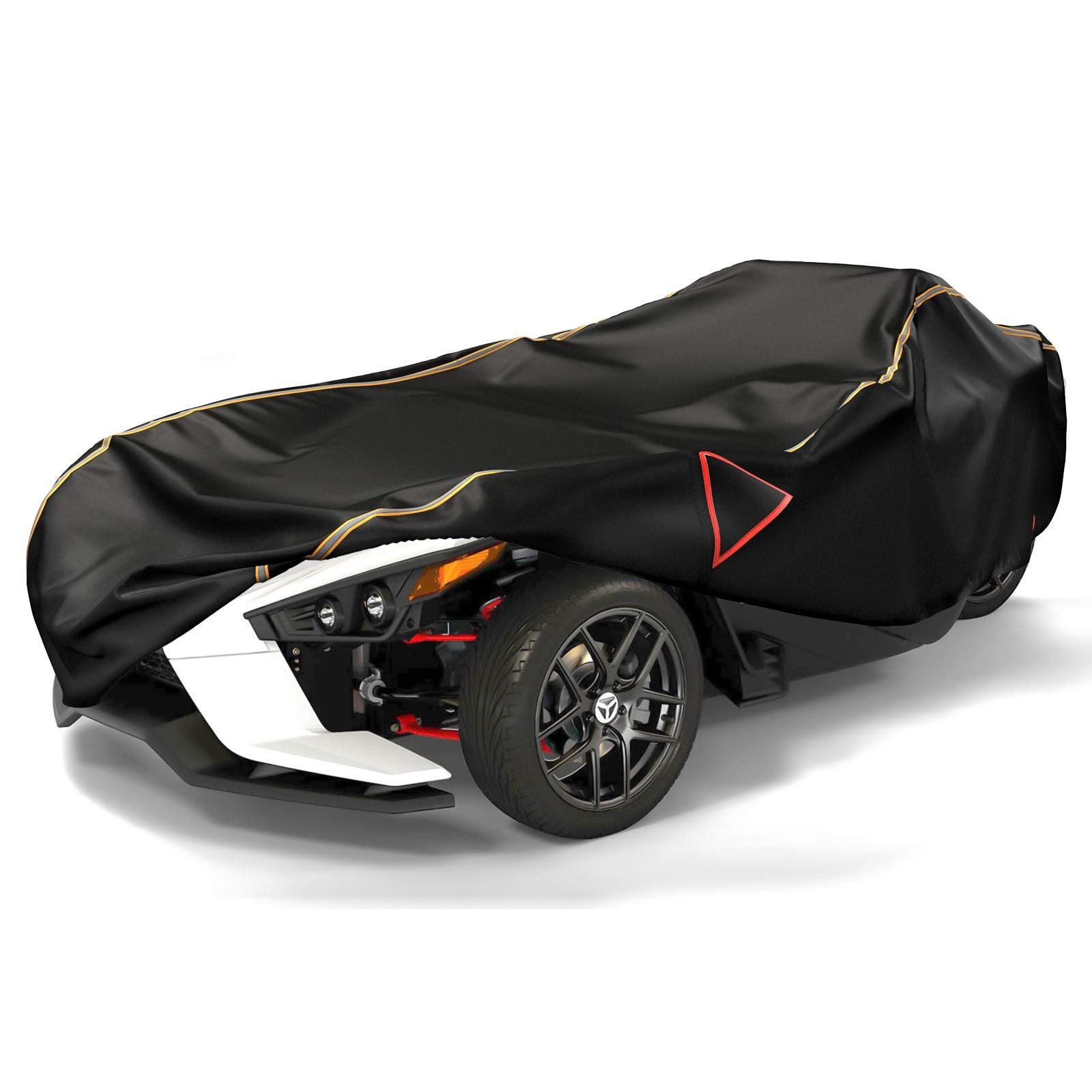 Black Car Cover 300D Elastic Oxford Composite 80g Non-woven Frabric Compatible With Polaris Slingshot