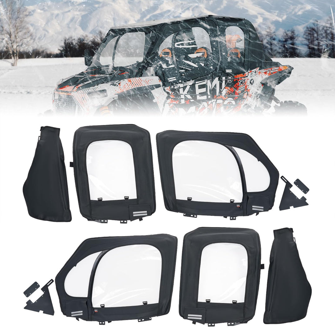 Soft Upper Doors With Metal Door Frame for 2014+ Polaris RZR XP 4 1000 - Kemimoto