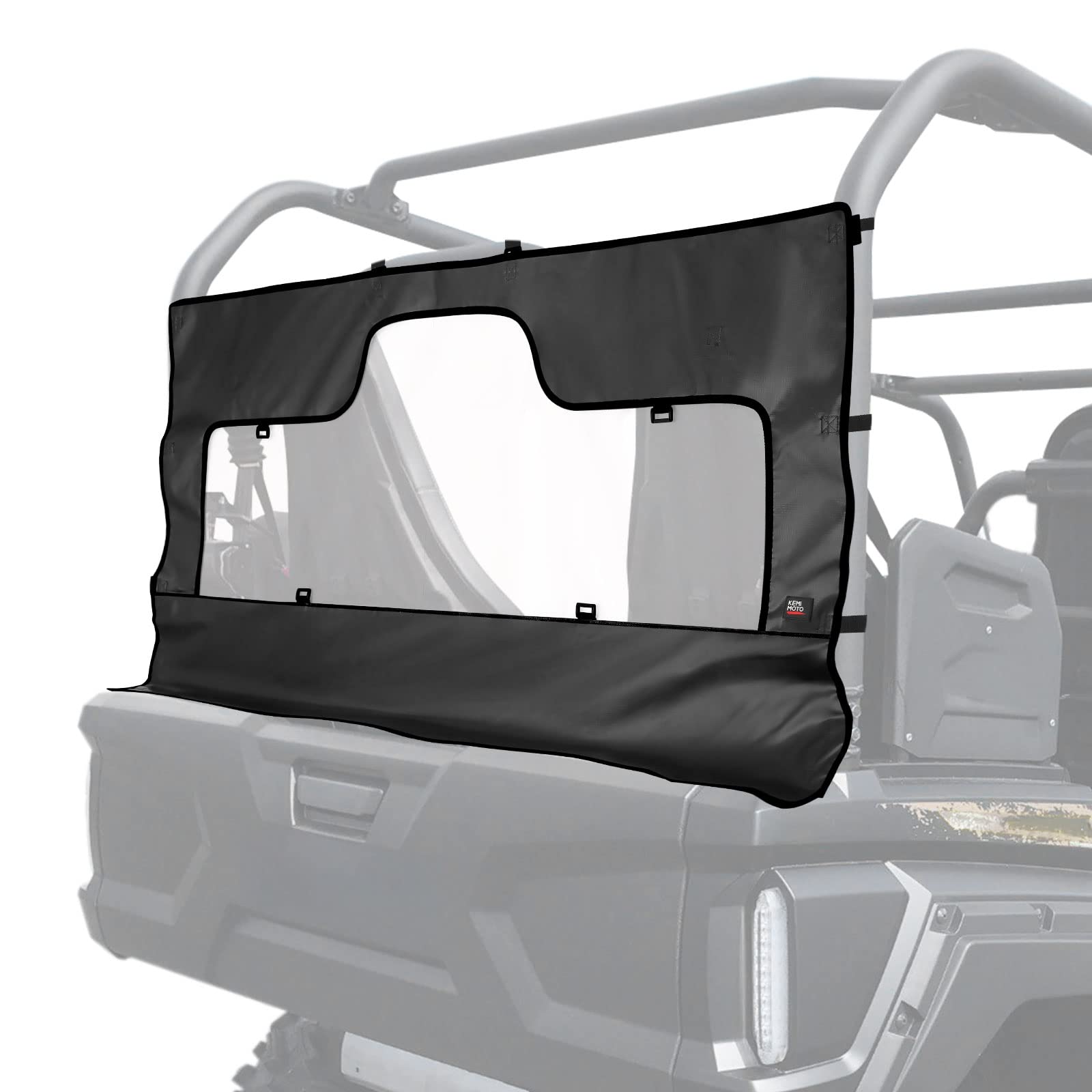 Flip PVC Soft Rear Windshield For Yamaha Wolverine X4 - Kemimoto