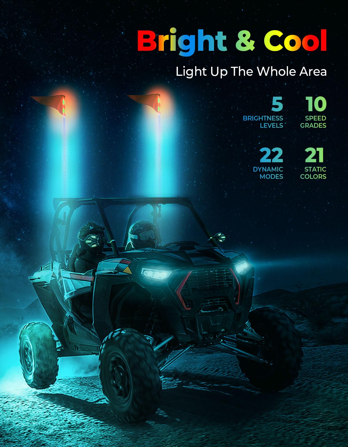 UTV Led Whip Lights Kits – CA Kemimoto