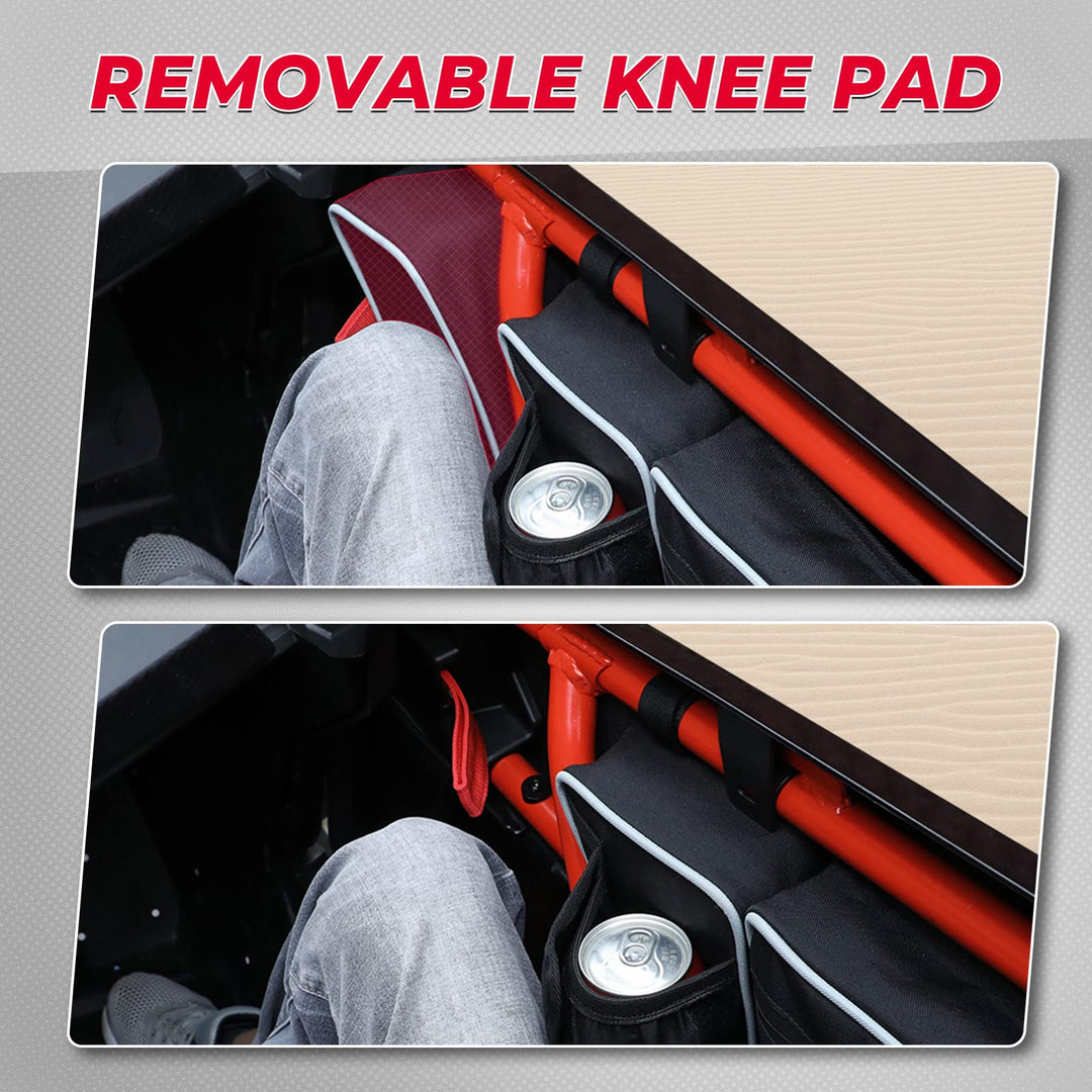 Door Storage Bags with Removable Knee Pad for Can Am Maverick X3