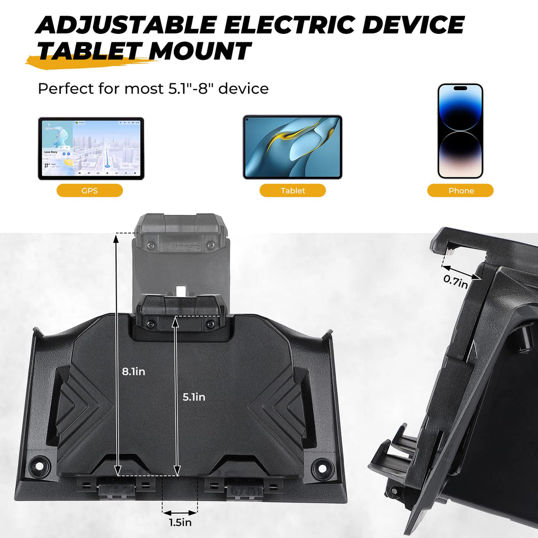 Tablet Holder With Storage Box for Polaris RZR XP 1000 / XP Turbo (2019-2023)