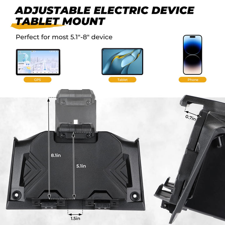 Tablet Holder With Storage Box for Polaris RZR XP 1000 / XP Turbo (2019-2023)