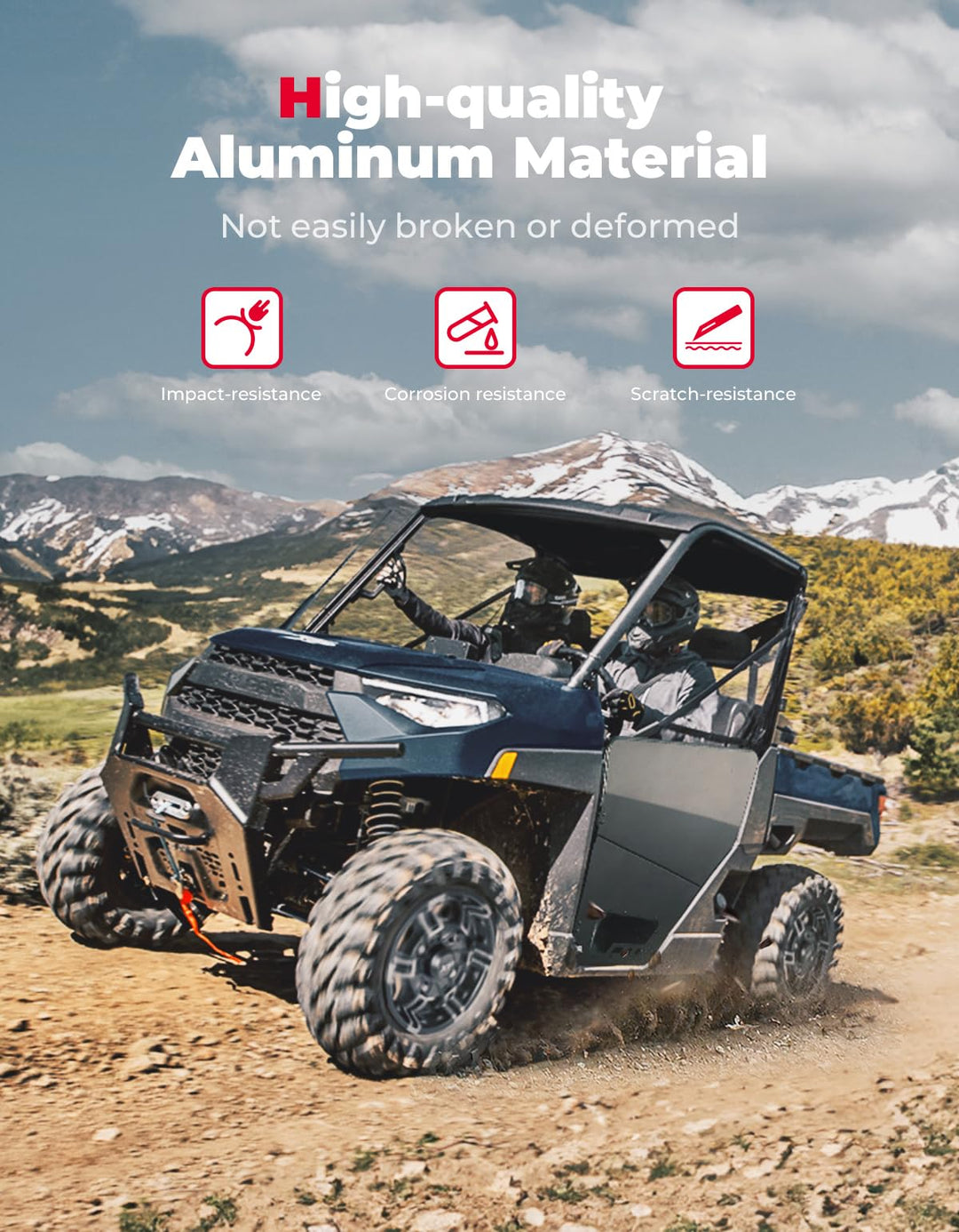 UTV Aluminum Half Door for Ranger XP 1000 - Kemimoto