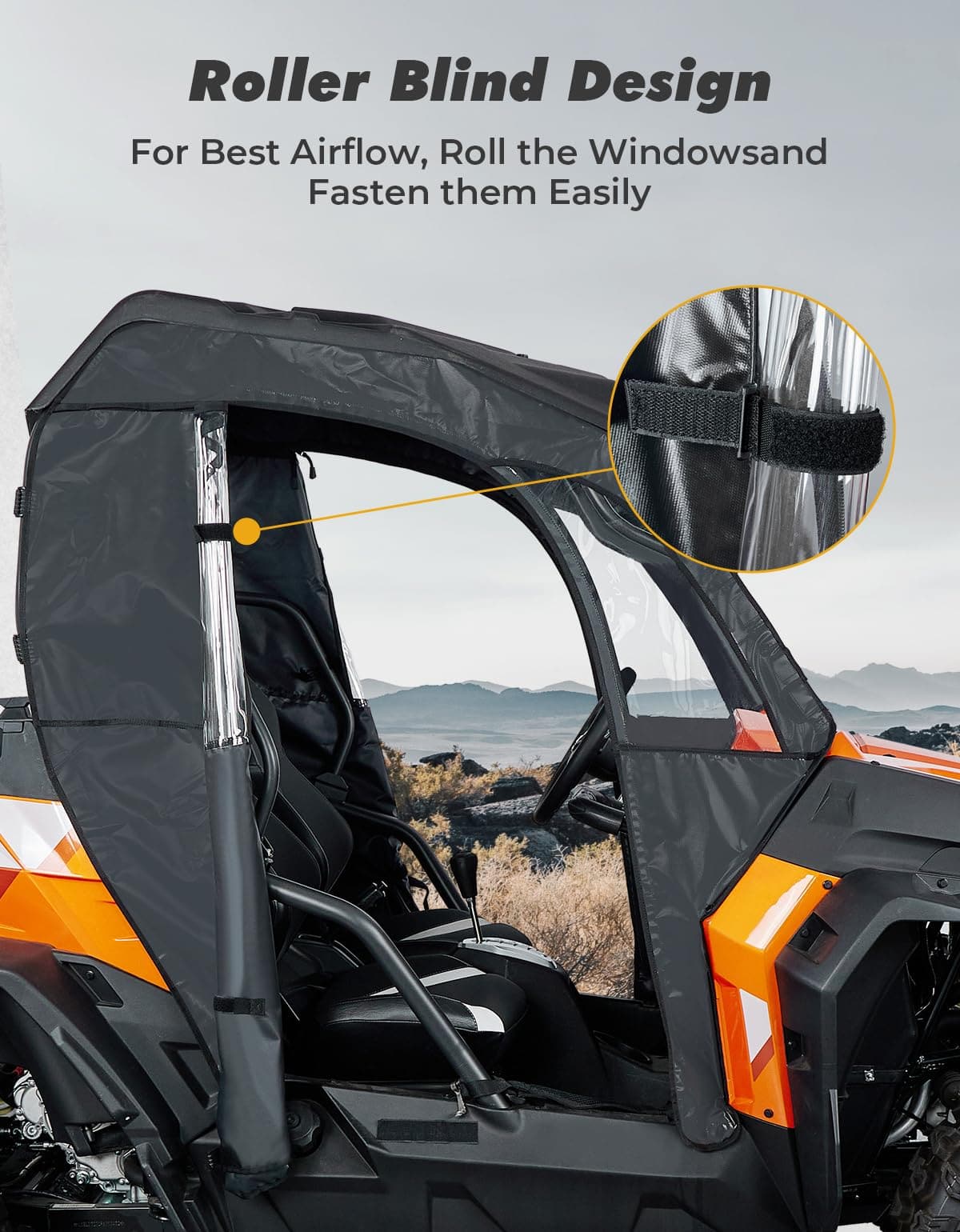 Soft Cab Enclosure Doors for CFmoto ZForce 500 / 800 / 1000 - Kemimoto