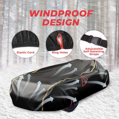 Black Car Cover 300D Elastic Oxford Composite 80g Non-woven Frabric Compatible With Polaris Slingshot