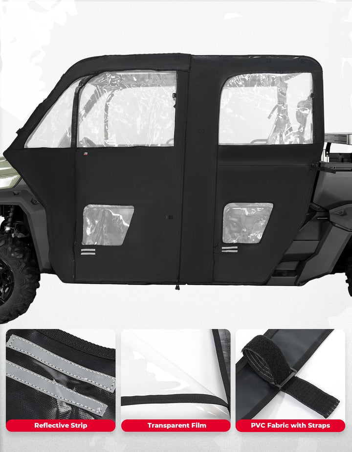 Soft Cab Enclosure Doors for Can-Am Defender Max - Kemimoto