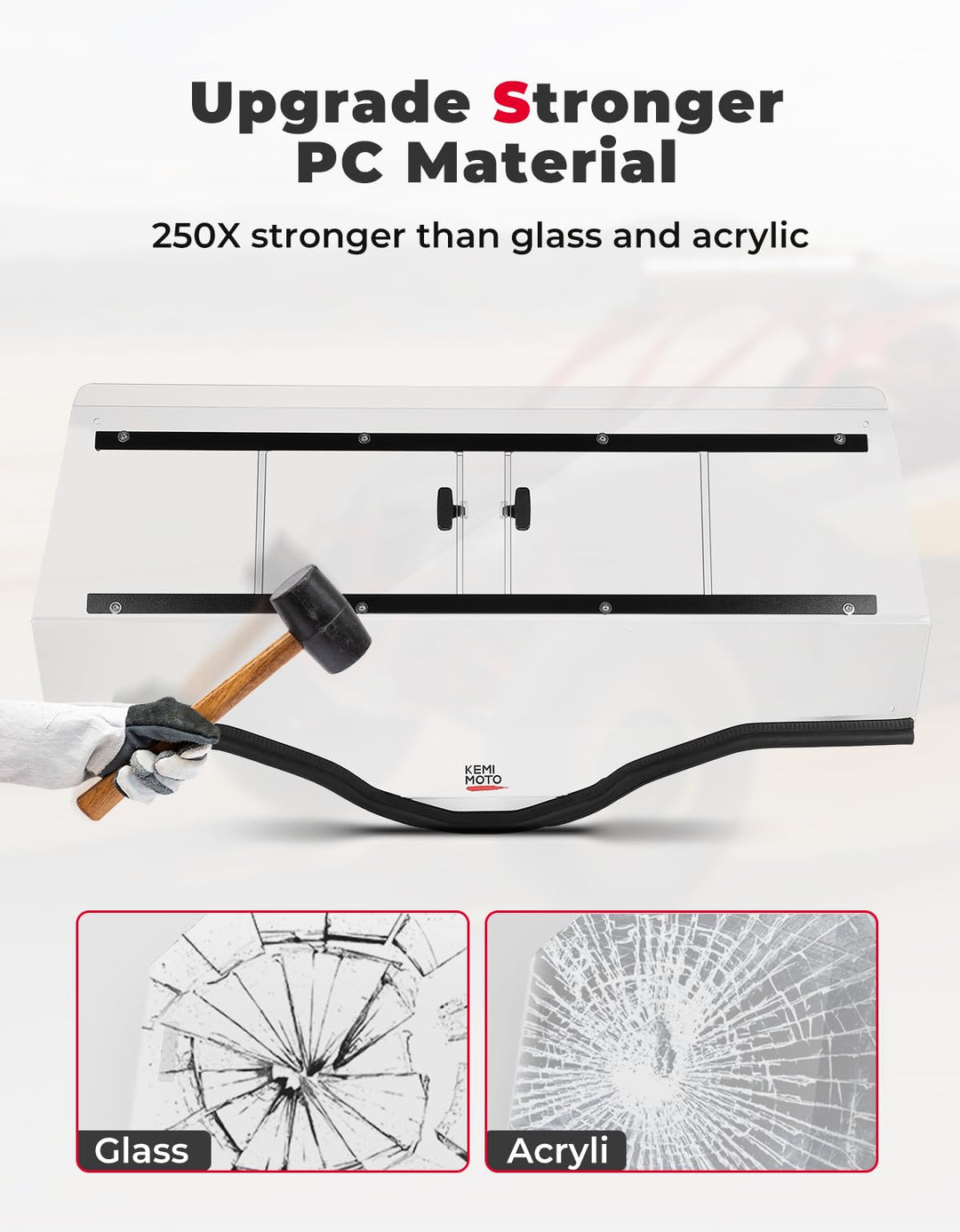 2-IN-1 Rear Windshield for CFMOTO ZForce 800EX / 500EX / 1000 - Kemimoto