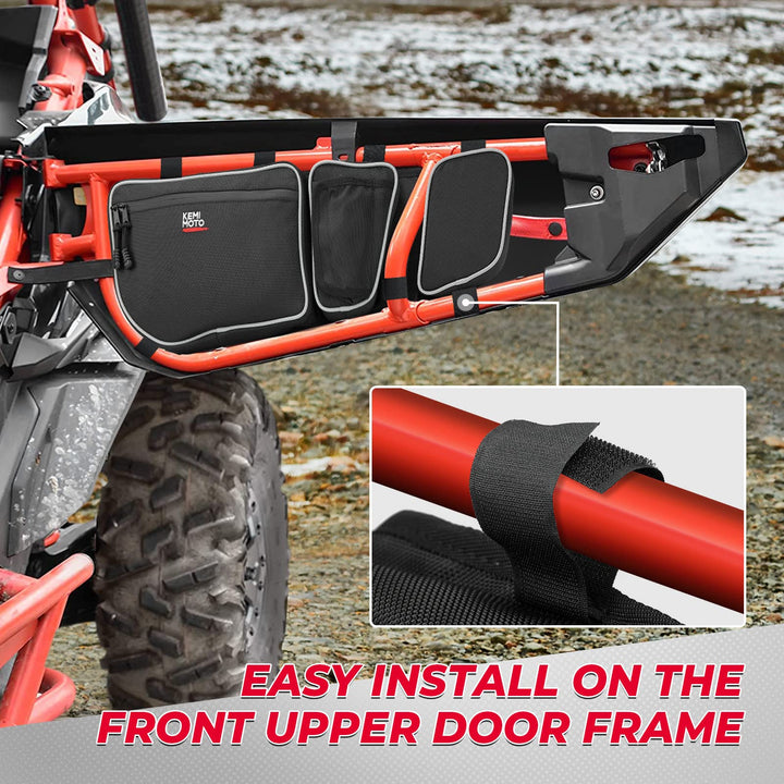 Door Storage Bags with Removable Knee Pad for Can Am Maverick X3