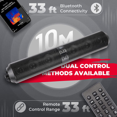 6 Speaker UTV Bluetooth Sound Bar Adapt to 1.56"-2.25" Roll Bar
