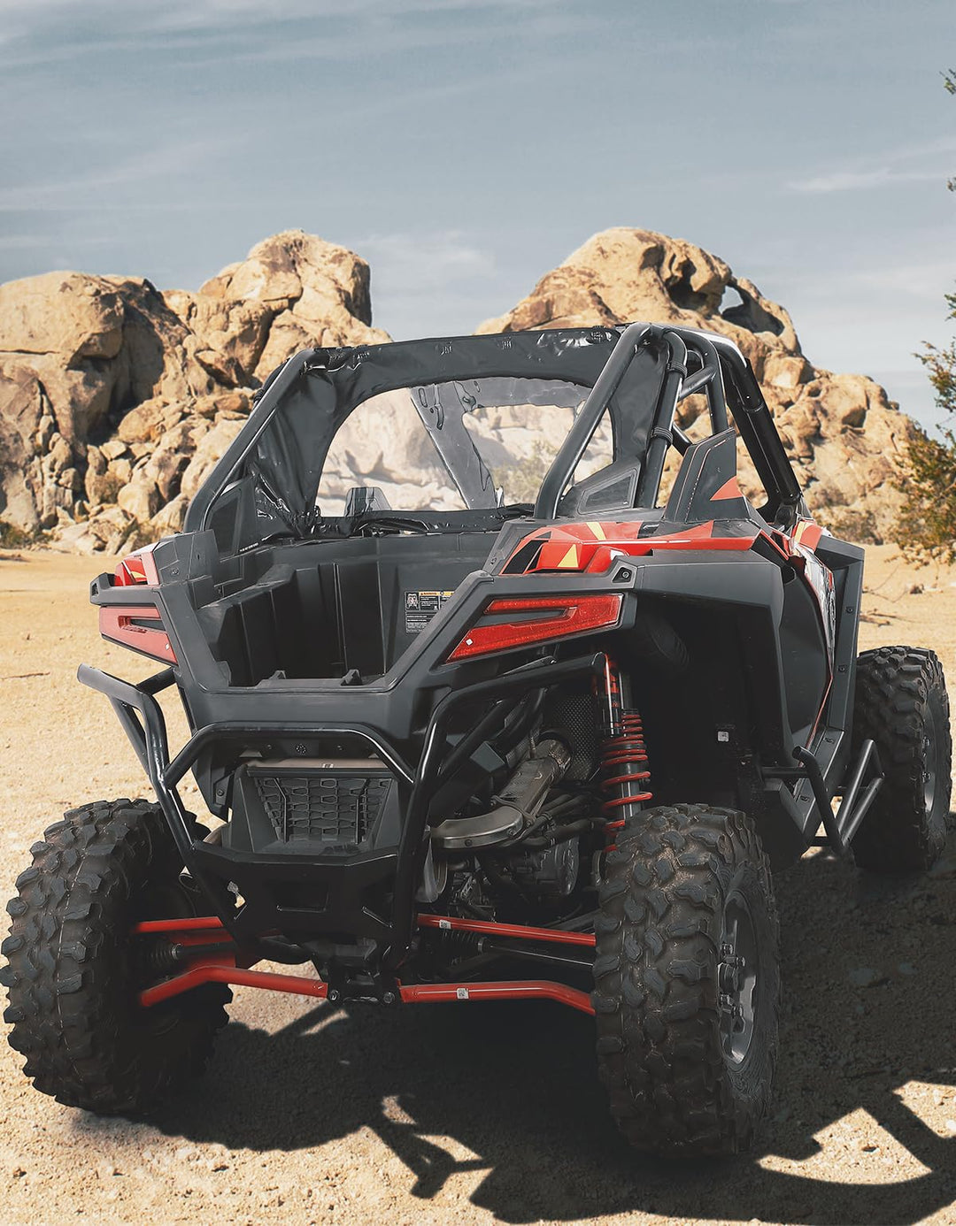 UTV Back Windshield Soft Rear Window For RZR PRO XP /Turbo R - Kemimoto