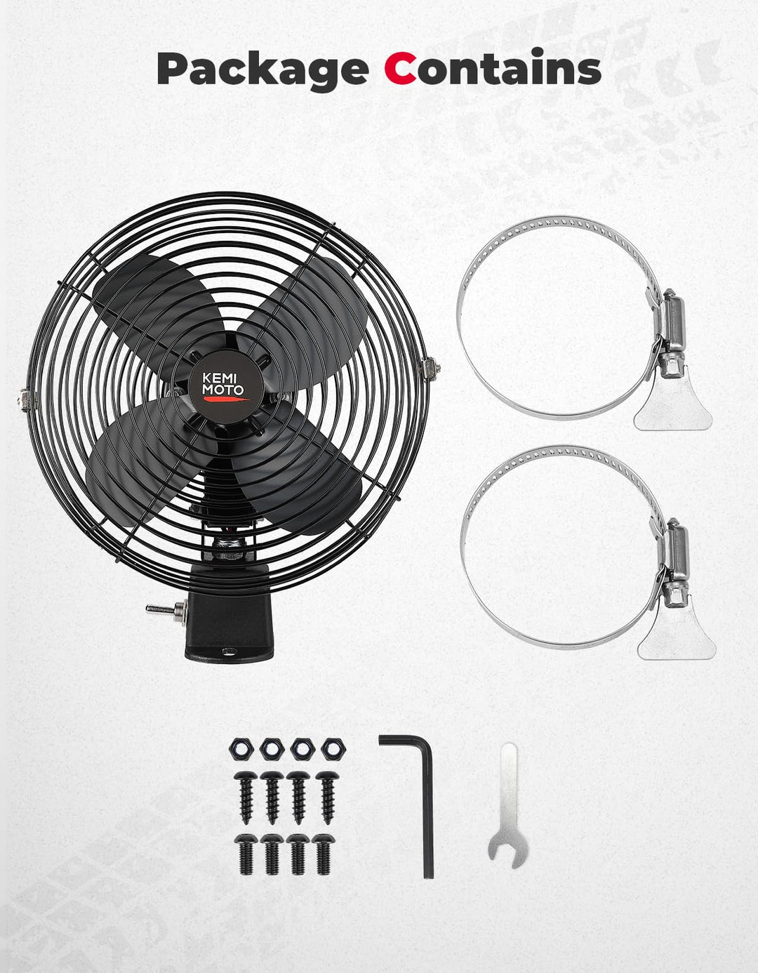 UTV 12V 8'' Cooling Fan For Car,Truck,RV - Kemimoto