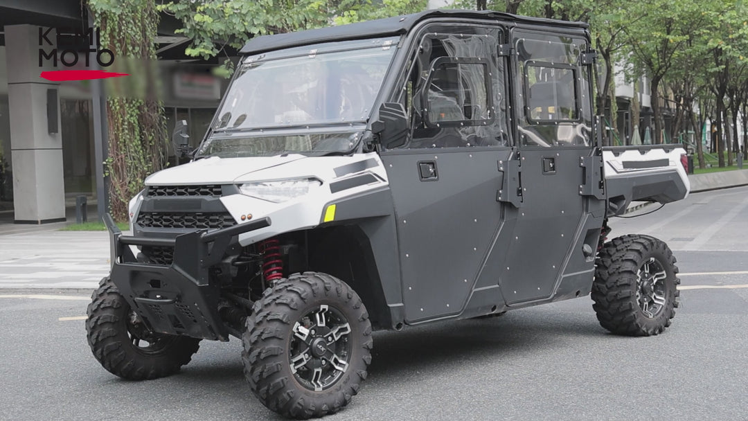 2-in-1 Convertible UTV Doors with Vented Window for Polaris Ranger Crew XP 1000