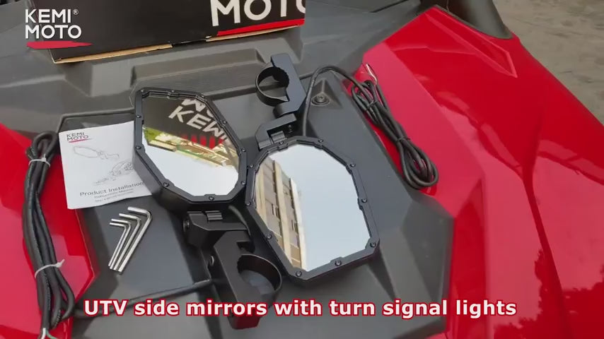 LED Lighted Side Mirrors with Green Ground Lights