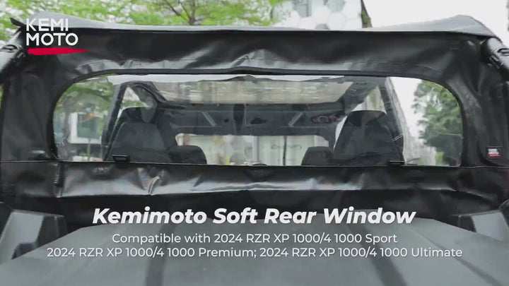 Rear Soft Windshield for 2024+ Polaris RZR XP 1000 / XP 4 1000