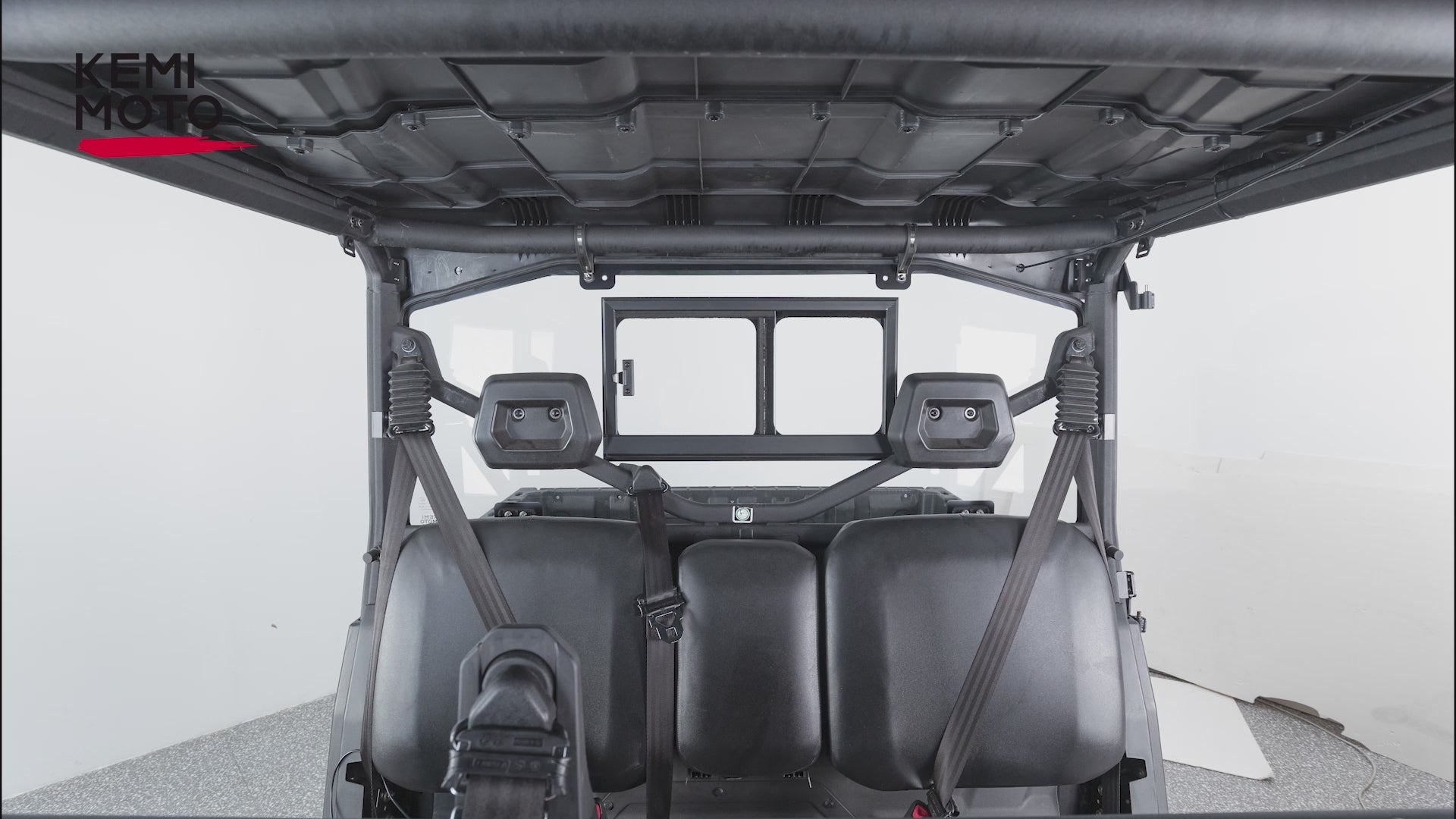 Glass Rear Windshield with Sliding Window for Can-Am Defender & Defender Max HD5/HD8/HD10 (2016–2026) – 5MM DOT Laminated Safety Glass, Scratch-Resistant