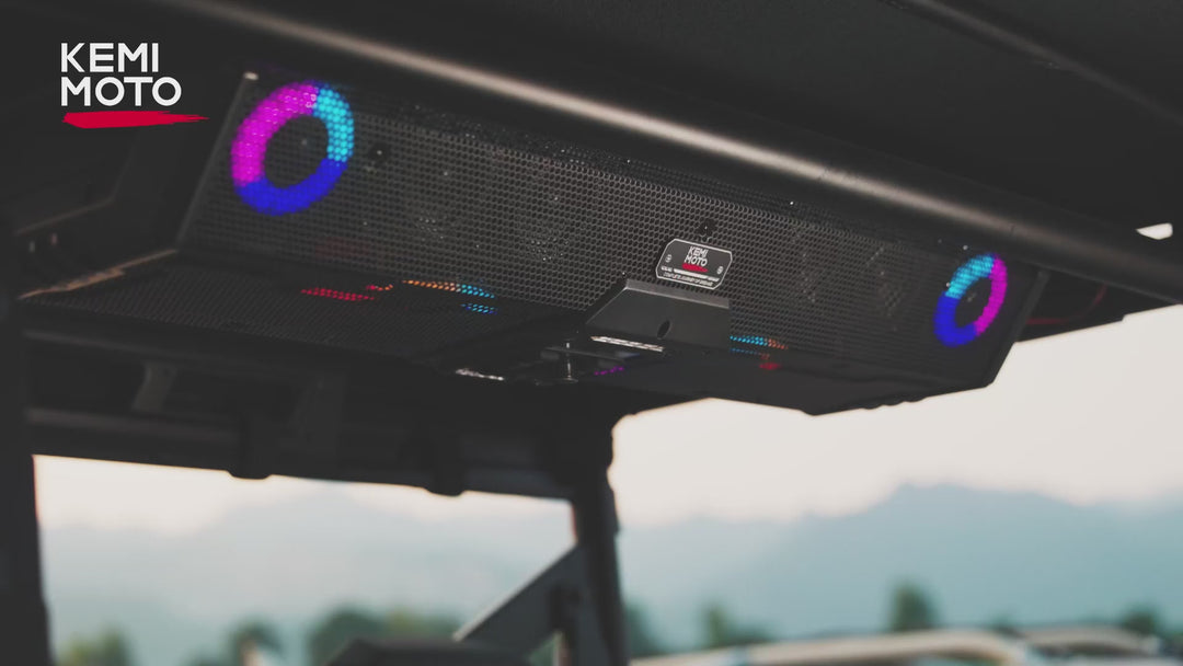 Midnight 90 Roof 34 Inch Soundbar For Can-Am Polaris UTV Bluetooth Speaker Fits 1.45–2" Roll Cages