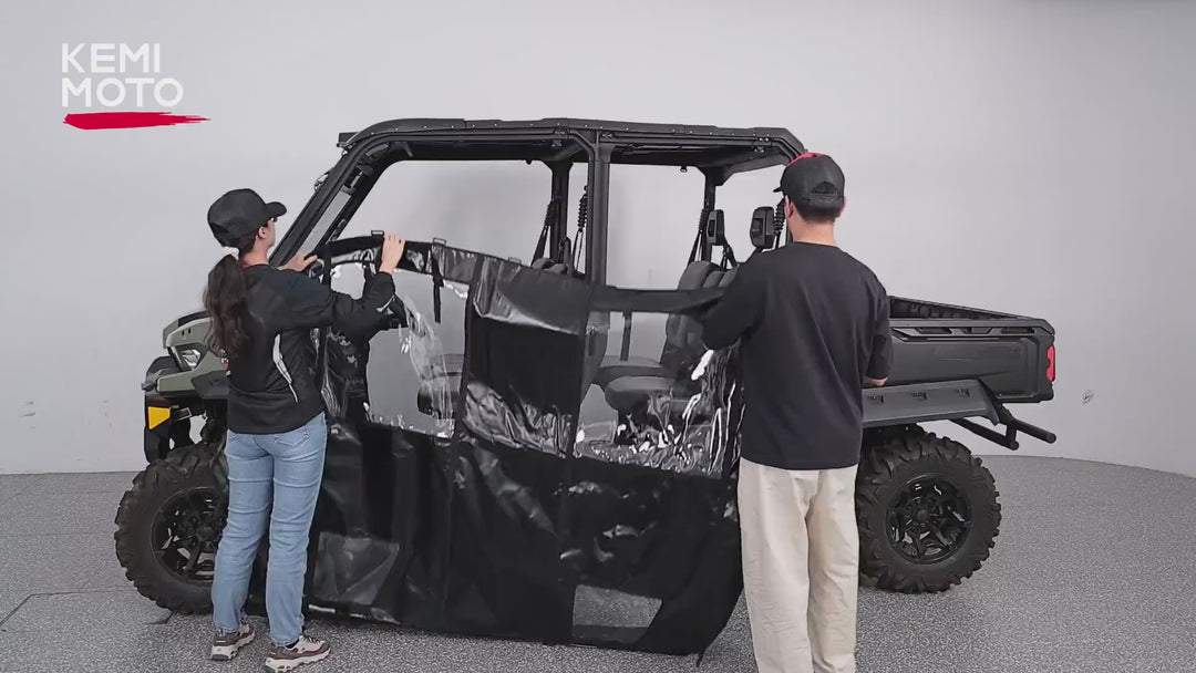 KEMIMOTO Soft Cab Enclosure Doors Compatible with Can-Am Defender Max 2017-2026