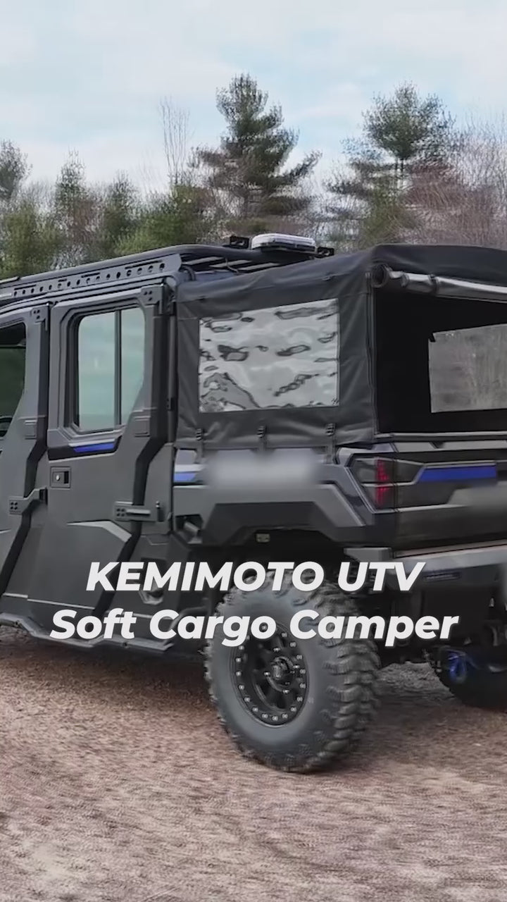 UTV Soft Cargo Camper Bed Cover Rack for Polaris Ranger 570 Full-size/XP 900/1000 / XP 1000 / Crew