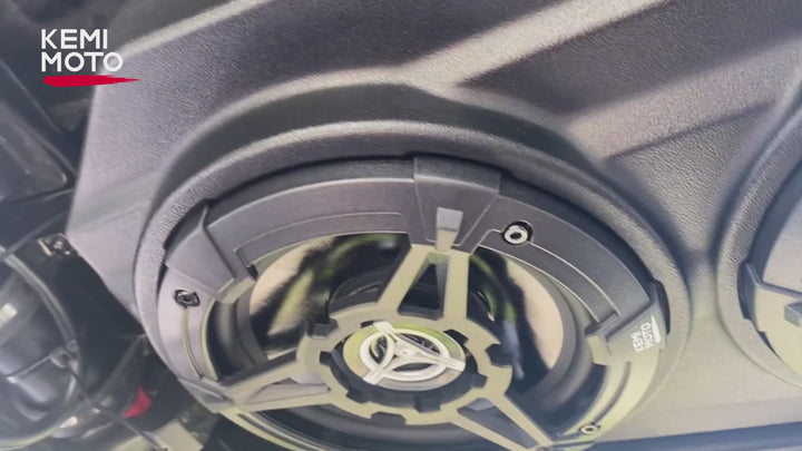 UTV Sound System 6.5 Inch Speakers Overhead Stereo Bluetooth Fits 1.625-1.9in Roll Cages