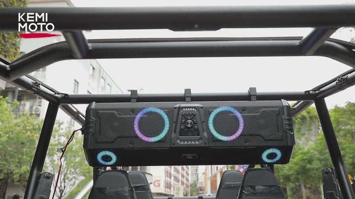 Midnight 90 Roof Soundbar For Can-am Polaris UTV Bluetooth 10 Speakers RGB Lights IP66 Waterproof Dustproof