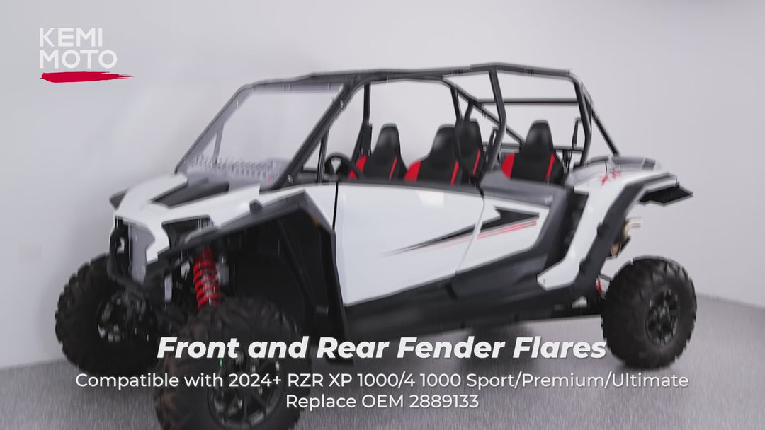 Fender Flares 8.5" Extended Mud Flaps for 2024/2025+ Polaris RZR XP 4 1000 (4PCS)