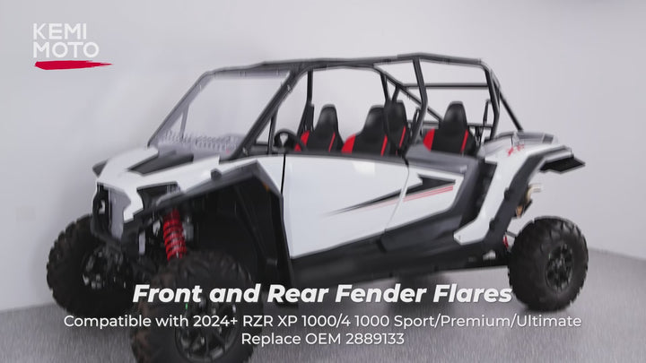 Fender Flares 8.5" Extended Mud Flaps for 2024/2025+ Polaris RZR XP 4 1000 (4PCS)