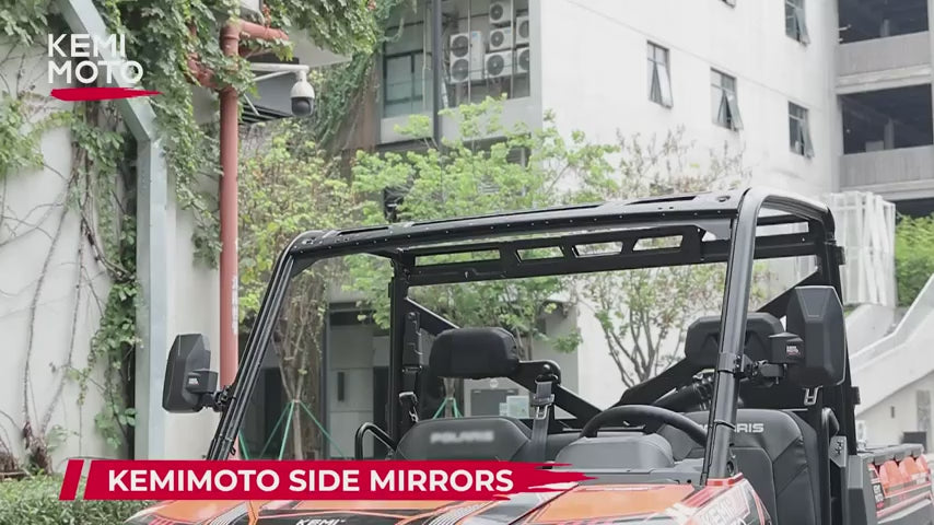 Upgraded UTV Wider Pro-Fit Side Mirrors for Polaris / Can-Am (1 pair)